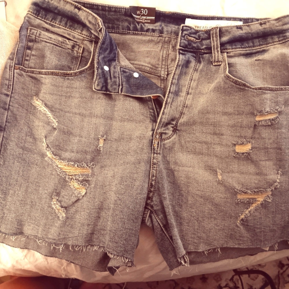 Treasure And Bond Cut Off Denim Shorts